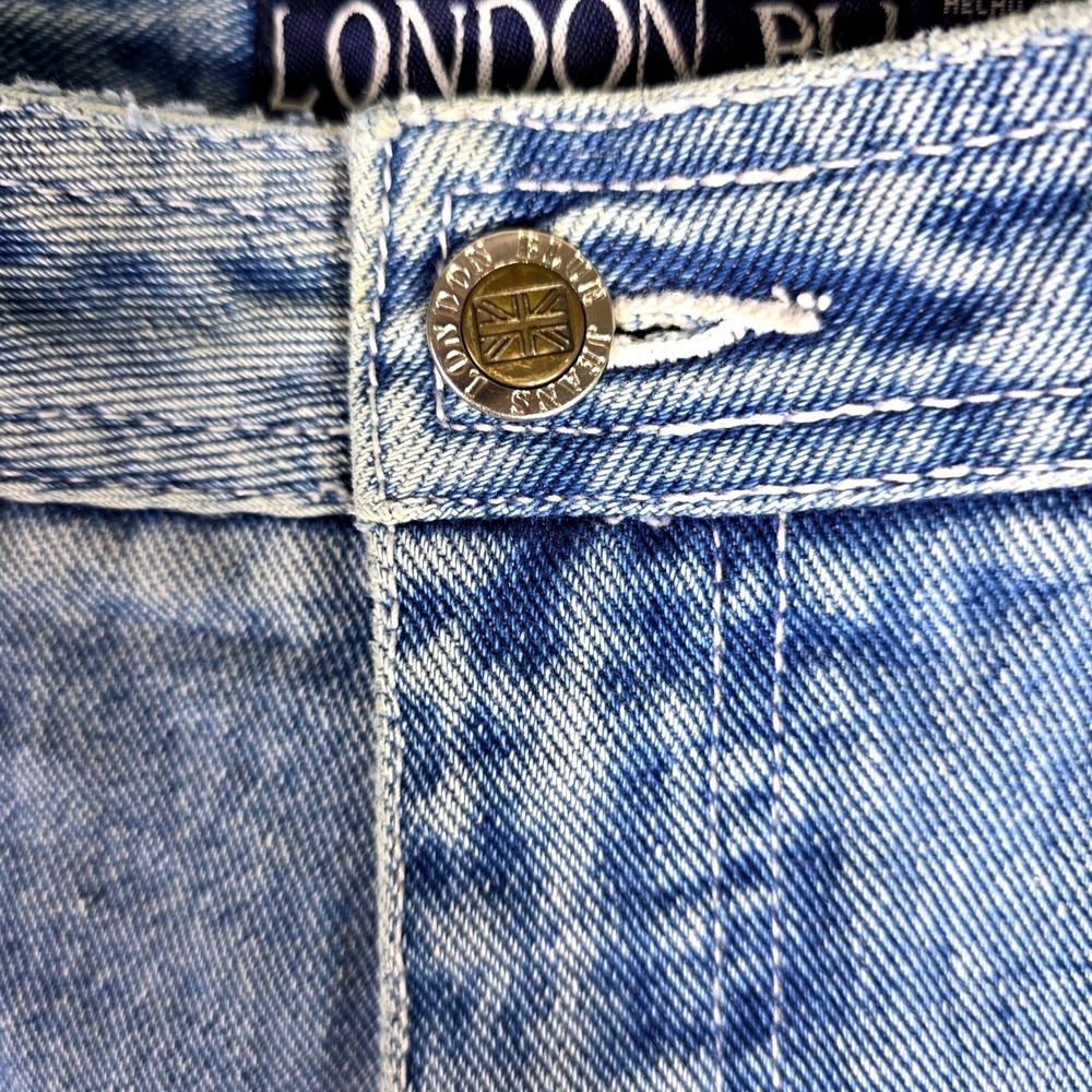 Vtg Floral Jeans Womens 10 Embroidered Frayed Hem Denim 2000s Boho Cottagecore - Picture 4 of 16